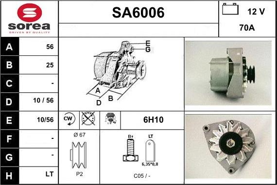 Sera SA6006 - Alternatore autozon.pro