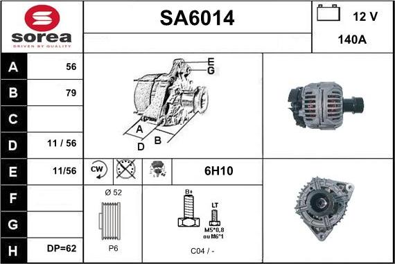 Sera SA6014 - Alternatore autozon.pro