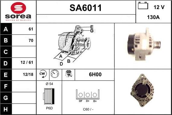 Sera SA6011 - Alternatore autozon.pro