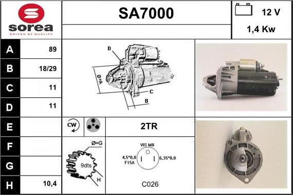 Sera SA7000 - Motorino d'avviamento autozon.pro