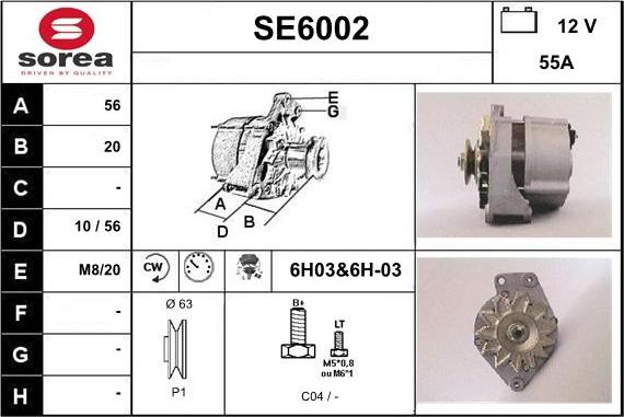 Sera SE6002 - Alternatore autozon.pro