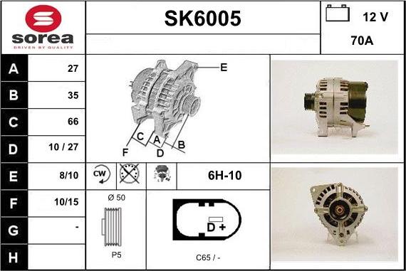 Sera SK6005 - Alternatore autozon.pro