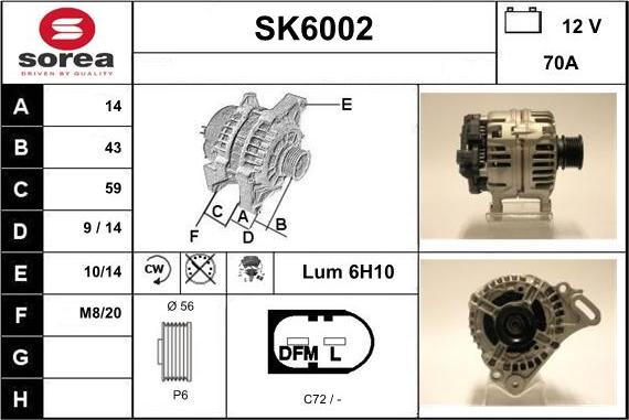 Sera SK6002 - Alternatore autozon.pro