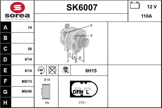 Sera SK6007 - Alternatore autozon.pro