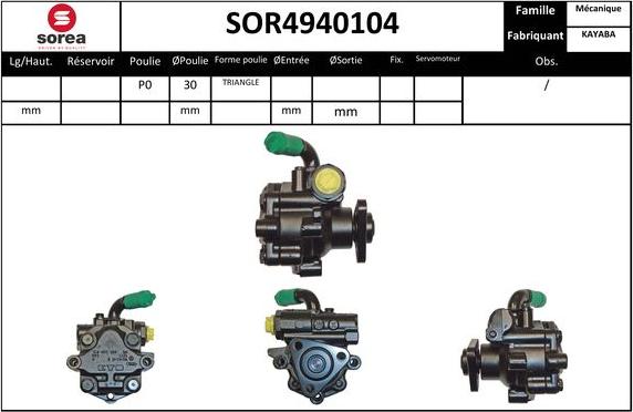 Sera SOR4940104 - Pompa idraulica, Sterzo autozon.pro