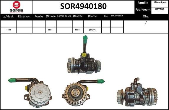 Sera SOR4940180 - Pompa idraulica, Sterzo autozon.pro