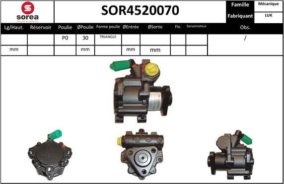 Sera SOR4520070 - Pompa idraulica, Sterzo autozon.pro