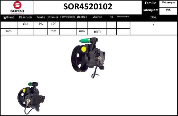 Sera SOR4520102 - Pompa idraulica, Sterzo autozon.pro