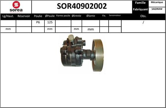 Sera SOR40902002 - Pompa idraulica, Sterzo autozon.pro