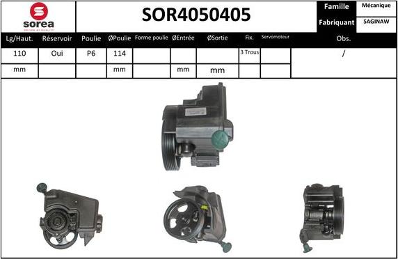 Sera SOR4050405 - Pompa idraulica, Sterzo autozon.pro