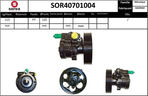 Sera SOR40701004 - Pompa idraulica, Sterzo autozon.pro