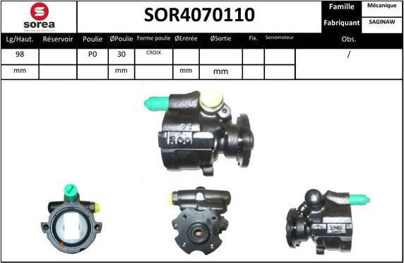 Sera SOR4070110 - Pompa idraulica, Sterzo autozon.pro