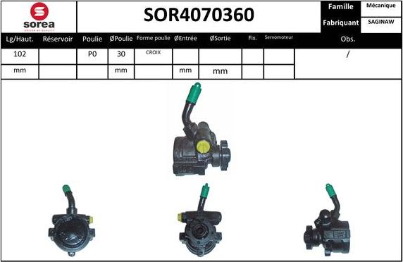 Sera SOR4070360 - Pompa idraulica, Sterzo autozon.pro