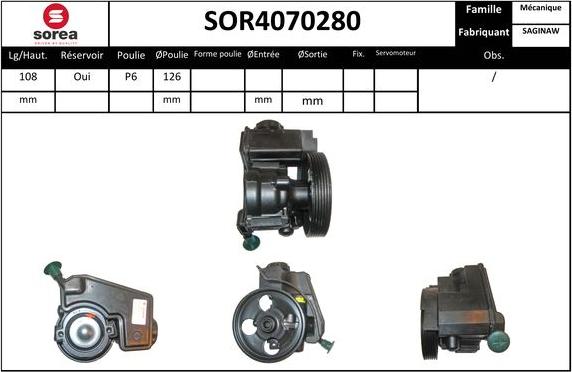 Sera SOR4070280 - Pompa idraulica, Sterzo autozon.pro