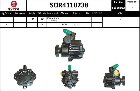 Sera SOR4110238 - Pompa idraulica, Sterzo autozon.pro