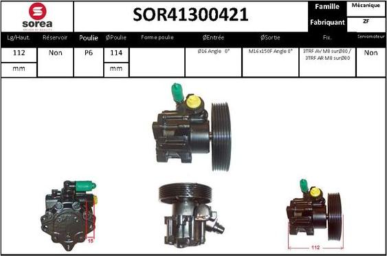 Sera SOR41300421 - Pompa idraulica, Sterzo autozon.pro