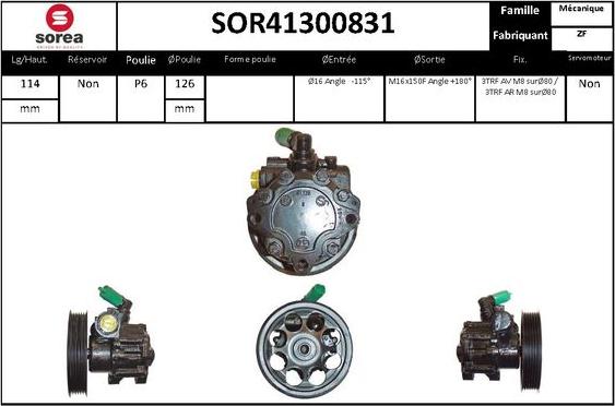 Sera SOR41300831 - Pompa idraulica, Sterzo autozon.pro