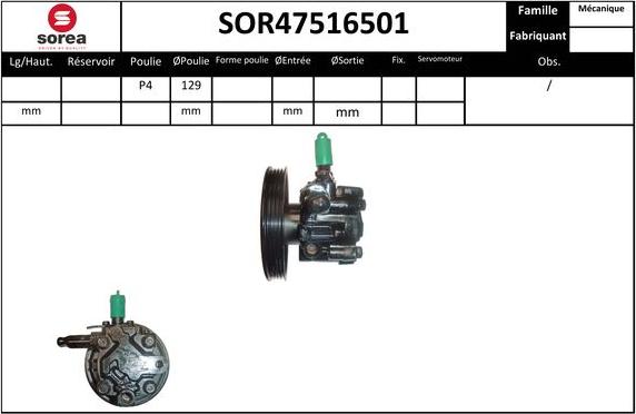 Sera SOR47516501 - Pompa idraulica, Sterzo autozon.pro