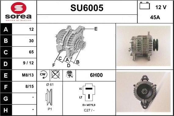 Sera SU6005 - Alternatore autozon.pro