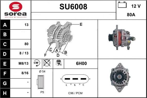 Sera SU6008 - Alternatore autozon.pro