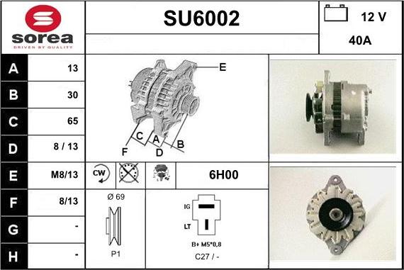 Sera SU6002 - Alternatore autozon.pro