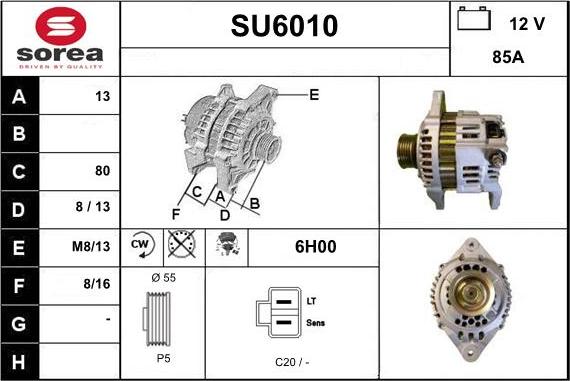 Sera SU6010 - Alternatore autozon.pro