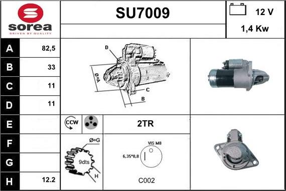 Sera SU7009 - Motorino d'avviamento autozon.pro