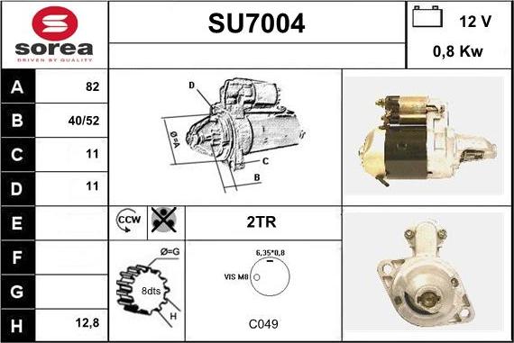 Sera SU7004 - Motorino d'avviamento autozon.pro