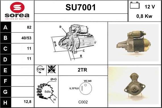 Sera SU7001 - Motorino d'avviamento autozon.pro