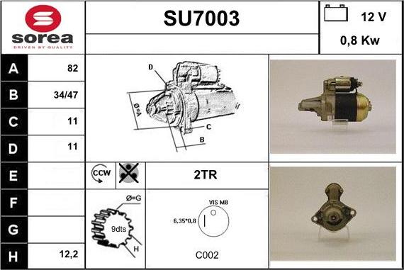 Sera SU7003 - Motorino d'avviamento autozon.pro