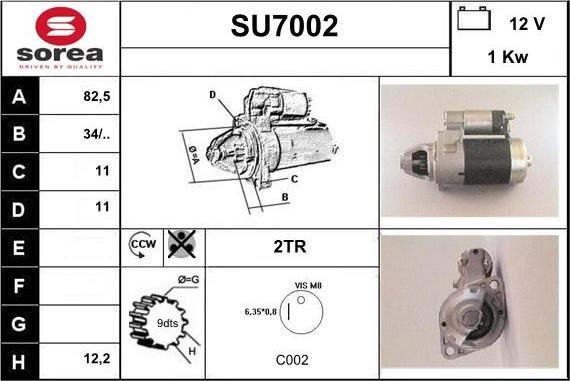 Sera SU7002 - Motorino d'avviamento autozon.pro