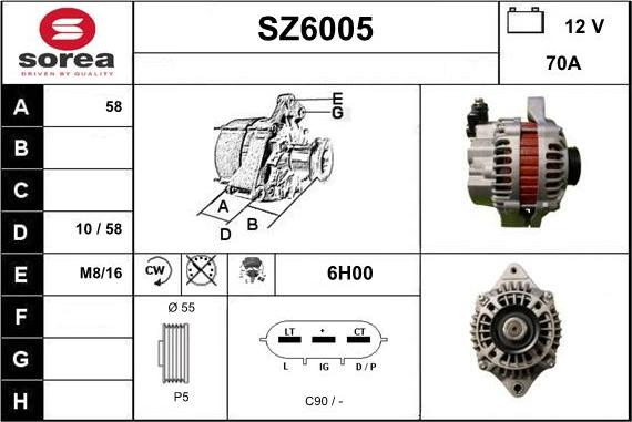 Sera SZ6005 - Alternatore autozon.pro