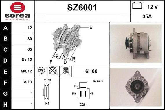 Sera SZ6001 - Alternatore autozon.pro