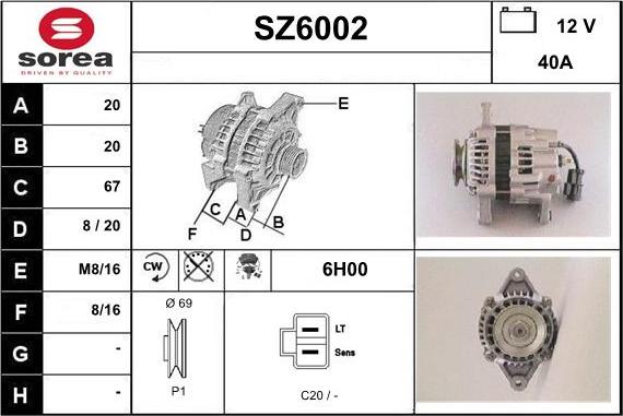 Sera SZ6002 - Alternatore autozon.pro