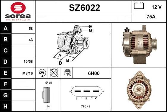 Sera SZ6022 - Alternatore autozon.pro