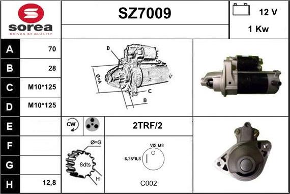 Sera SZ7009 - Motorino d'avviamento autozon.pro