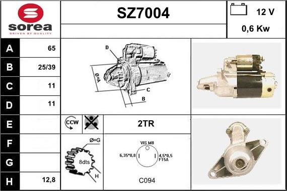 Sera SZ7004 - Motorino d'avviamento autozon.pro