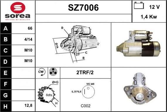 Sera SZ7006 - Motorino d'avviamento autozon.pro