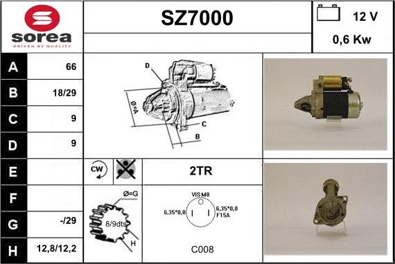 Sera SZ7000 - Motorino d'avviamento autozon.pro