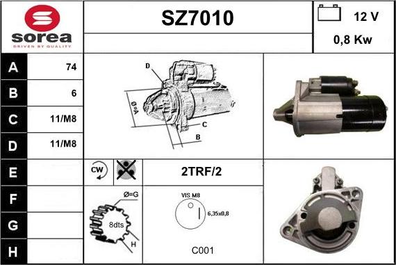 Sera SZ7010 - Motorino d'avviamento autozon.pro