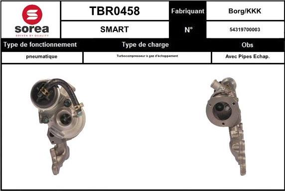 Sera TBR0458 - Turbocompressore, Sovralimentazione autozon.pro