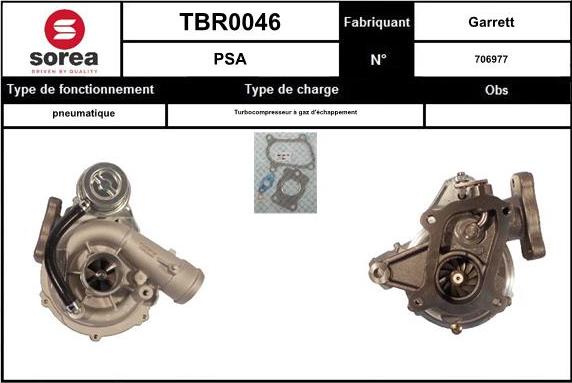 Sera TBR0046 - Turbocompressore, Sovralimentazione autozon.pro