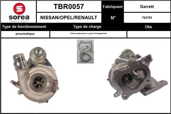 Sera TBR0057 - Turbocompressore, Sovralimentazione autozon.pro