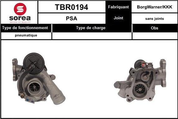 Sera TBR0194 - Turbocompressore, Sovralimentazione autozon.pro