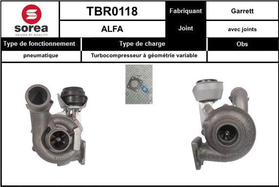 Sera TBR0118 - Turbocompressore, Sovralimentazione autozon.pro