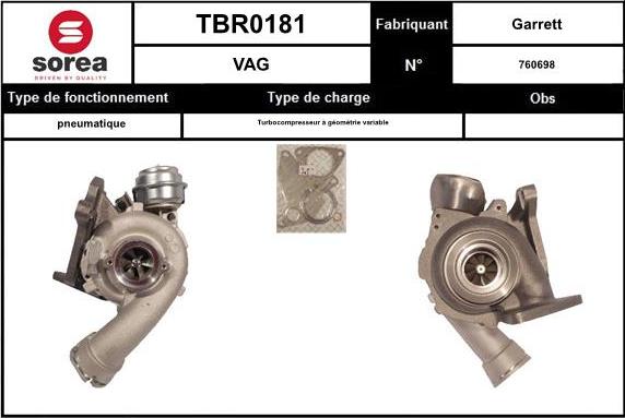 Sera TBR0181 - Turbocompressore, Sovralimentazione autozon.pro