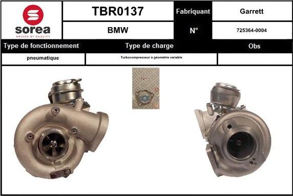 Sera TBR0137 - Turbocompressore, Sovralimentazione autozon.pro