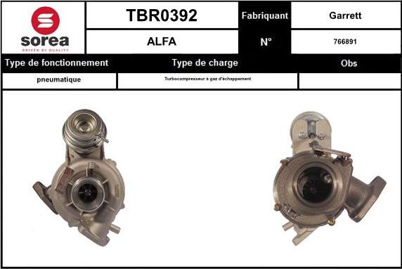 Sera TBR0392 - Turbocompressore, Sovralimentazione autozon.pro