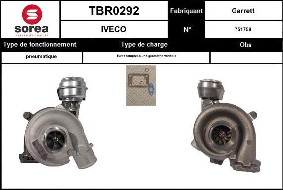 Sera TBR0292 - Turbocompressore, Sovralimentazione autozon.pro