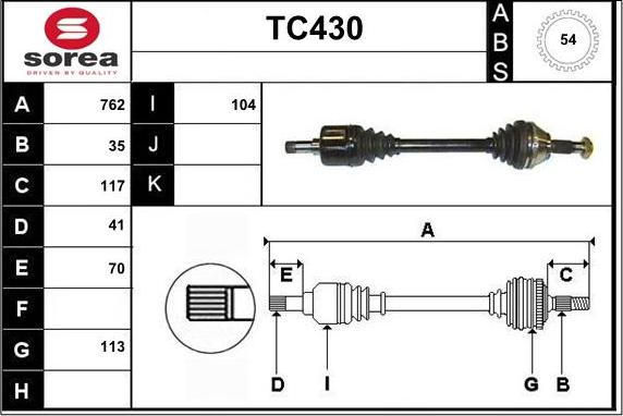 Sera TC430 - Albero motore / Semiasse autozon.pro